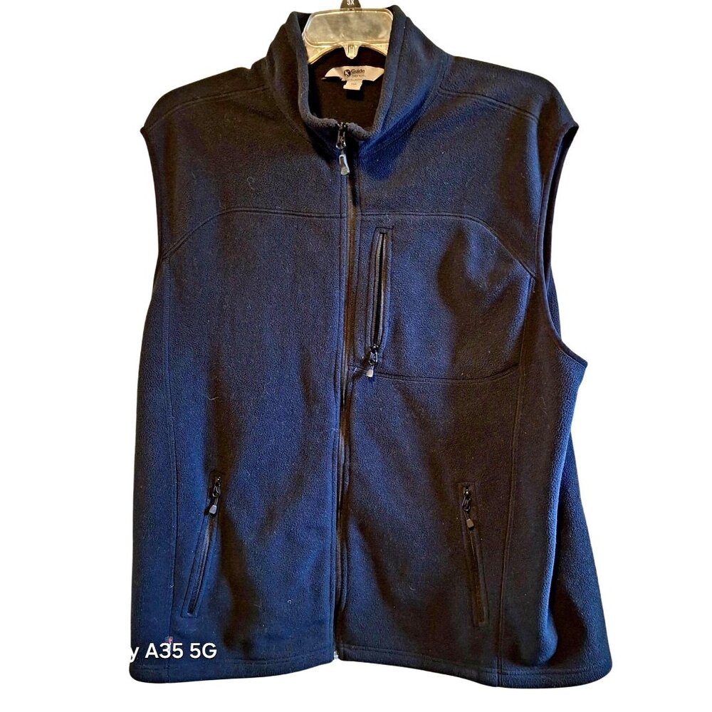 Guide Series Mens 2XL Black Fleece Vest With Zipper Pockets Made In China